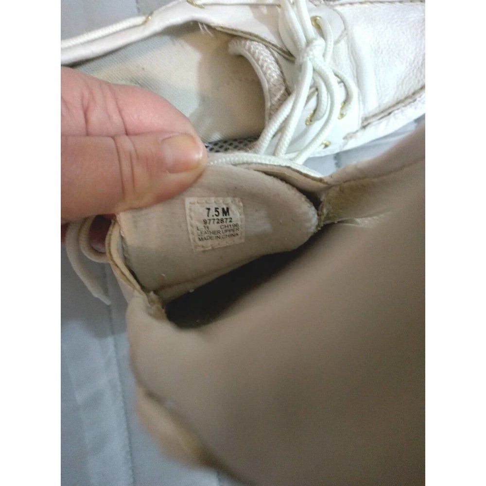 Sketcher Shoes Womens Size 7.5 9772872 White Leather Lace Up Comfort - Picture 7 of 7
